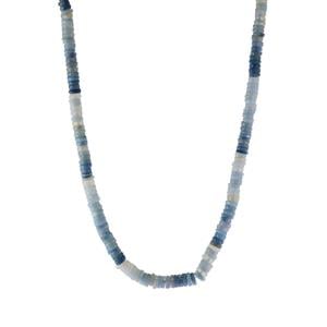 123.75cts Blue Opal Sterling Silver Necklace 