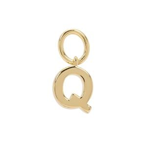 Molte Q Letter in Gold Plated Sterling Silver