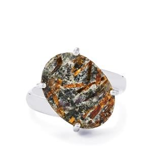 Astrophyllite Drusy Ring in Sterling Silver 10cts