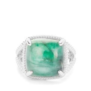 12.06ct Minas Velha Emerald Sterling Silver Ring