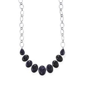 American Sodalite Necklace in Sterling Silver 68.79cts