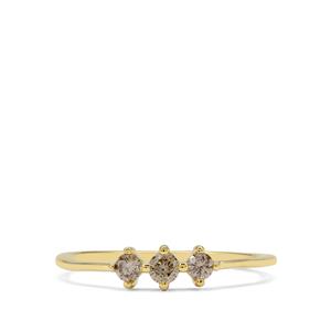 1/5ct Champagne Argyle Diamonds 9K Gold Ring