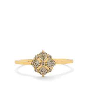 1/2ct Golden Ivory Diamonds 9K Gold Ring