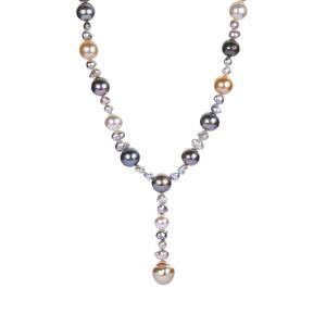 Tahitian & South Sea Cultured Pearl Sterling Silver Necklace 