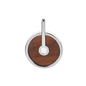 11.50ct Yellow Tiger's Eye Sterling Silver Pendant