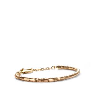 6.5" - 8.5" Gold Tone Sterling Silver Kama Charms Bracelet