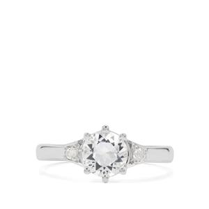 1.60cts White Topaz Sterling Silver Ring 
