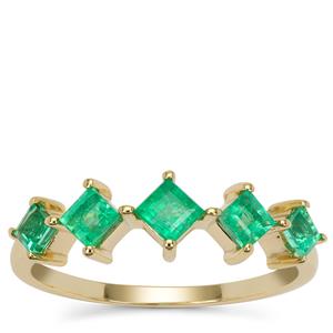 Panjshir Emerald Ring in 9K Gold 0.75ct