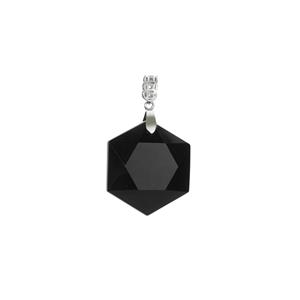 31.05ct Black Onyx Sterling Silver Pendant