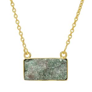 Fuchsite Drusy Necklace in Gold Plated Sterling Silver 11.25cts