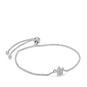Diamond Slider Bracelet in Sterling Silver 