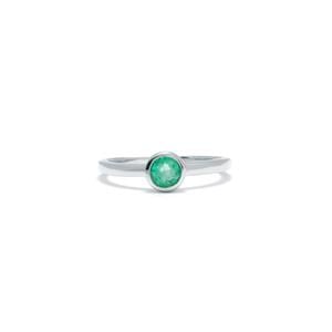 0.50ct Ethiopian Emerald Sterling Silver Ring 