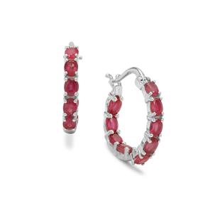 Bemainty Ruby Earrings in Sterling Silver 4.55cts
