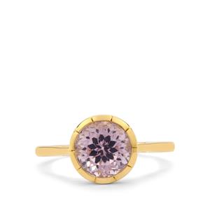 2.70cts AAA Pink Kunzite 9K Gold Ring 