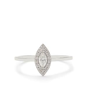1/3ct Diamond 18K White Gold Tomas Rae Ring 