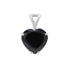 Black Spinel Pendant in Sterling Silver 12.95cts