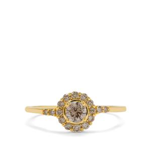 1/2ct Golden Ivory Diamonds 9K Gold Ring 