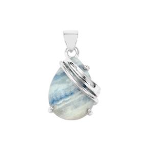 Blue Dolomite Pendant in Sterling Silver 18cts
