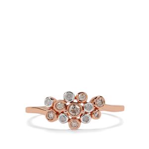 1/4ct Pink, White Diamonds 9K Rose Gold Tomas Rae Ring  