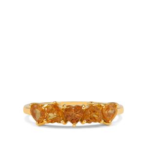 1.45ct Mandarin Garnet 9K Gold Ring
