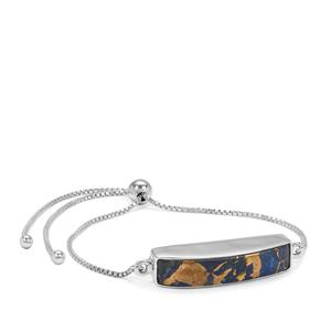 Copper Mojave Lapis Lazuli Slider Bracelet in Sterling Silver 15cts