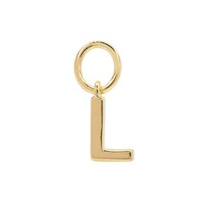 Molte L Letter Charm in Gold Plated Silver