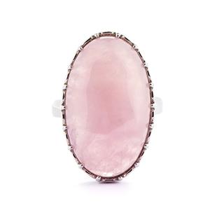 19.60ct Rose Quartz Sterling Silver Ring