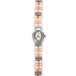 Kaori Cultured Pearl Stainless Steel Watch (5 x 4mm)