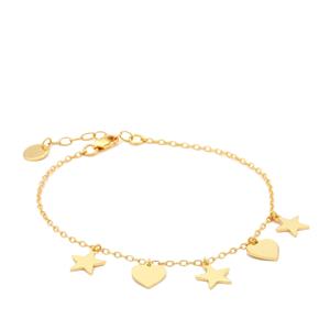 7" Midas Altro Star-Heart Bracelet 2.99g