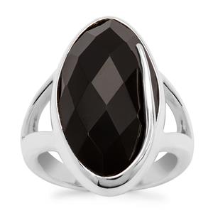 Black Onyx Ring in Sterling Silver 10.46cts