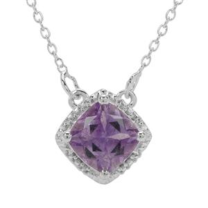 2.05ct Moroccan Amethyst Sterling Silver Necklace