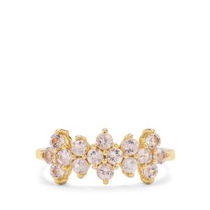 1ct Imperial Pink Topaz 9K Gold Ring 