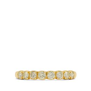 1/2ct Natural Yellow Diamonds 9K Gold Ring 