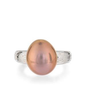 Freshwater Cultured Pearl Sterling Silver Ring (10x13mm)