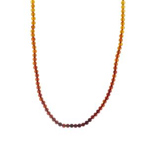 Ombre Caribbean Amber Sterling Silver Necklace