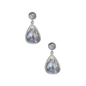 12.15ct Dendrite Opal Sterling Silver Earrings 