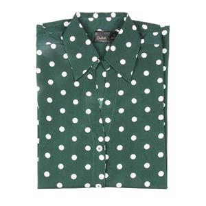Destello Casual Shirt (Choice of 3 Sizes) (Green & White Polka Dot Printed)