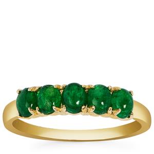 0.79ct Sandawana Emerald 9K Gold Ring