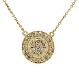 1/2ct Champagne Argyle Diamonds 9K Gold Necklace 