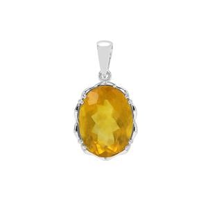 3.80ct Dominican Amber Sterling Silver Pendant 