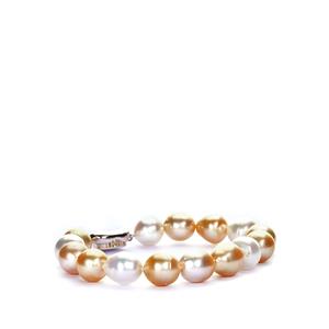 South Sea Cultured Pearl Bracelet in Sterling Silver (10mm)