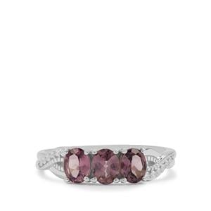 Mahenge Purple Spinel & White Zircon Sterling Silver Ring ATGW 1.15cts