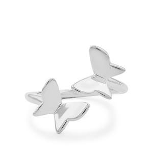 'Dancing Butterflies' Sterling Silver Ring 