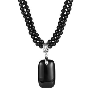 110.50ct Black Onyx Sterling Silver Necklace