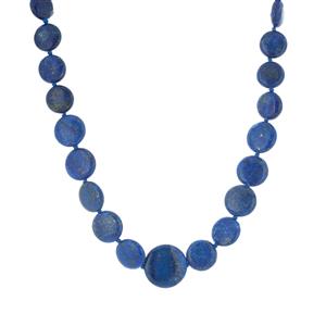 371.50cts Sar-i-Sang Lapis Lazuli Sterling Silver Necklace 