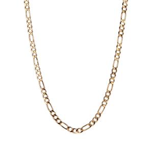 22" 9K Gold Couture Hollow Figaro Chain 3.70g