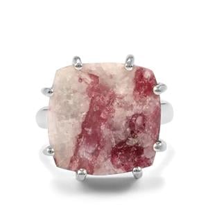 16ct Pink Tourmaline Drusy Sterling Silver Aryonna Ring