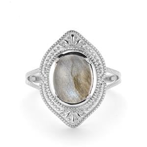 Paul Island Labradorite Ring in Sterling Silver 3.32cts