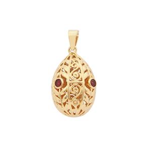 Rajasthan Garnet Pendant in Gold Plated Sterling Silver 0.80ct