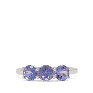 1.45cts Tanzanite Sterling Silver Ring 